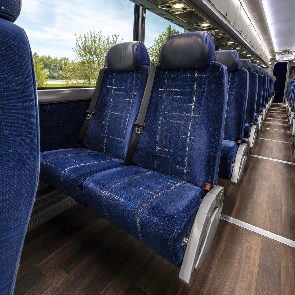 waco charter bus rental interior